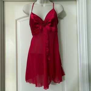 Y2K Victoria’s Secret Red Nightgown Slip Vintage Romantic